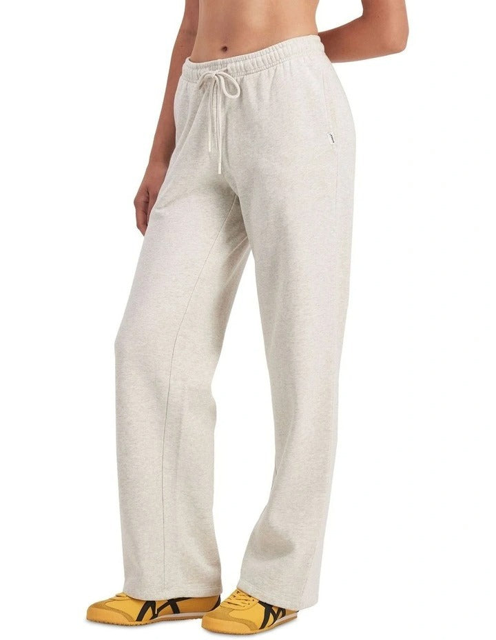 Sweats Cotton Fleece Straight Leg Trackie in French terry cotton with drawcord waist, side seam pockets, and relaxed straight-leg fit for everyday comfort