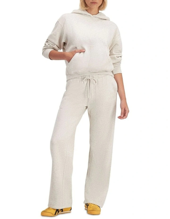 Sweats Cotton Fleece Straight Leg Trackie in French terry cotton with drawcord waist, side seam pockets, and relaxed straight-leg fit for everyday comfort