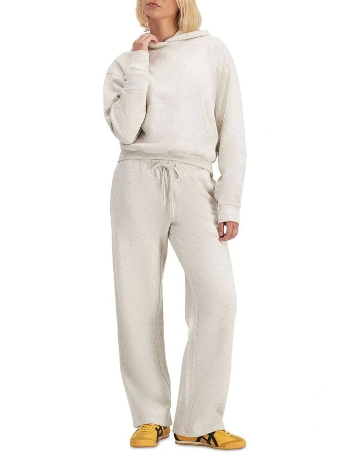 Sweats Cotton Fleece Straight Leg Trackie in French terry cotton with drawcord waist, side seam pockets, and relaxed straight-leg fit for everyday comfort