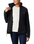 Columbia Fast Trek II Fleece Jacket in Grey with zip pockets and adjustable hem.