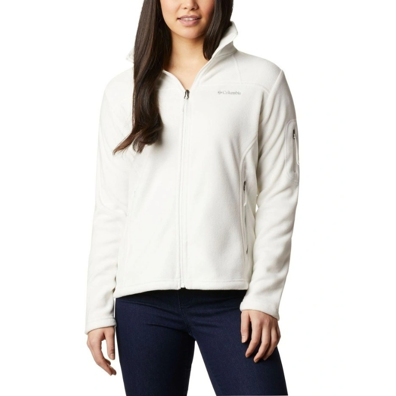 Columbia Fast Trek II Fleece Jacket in Sea Salt with zip pockets and lightweight microfleece