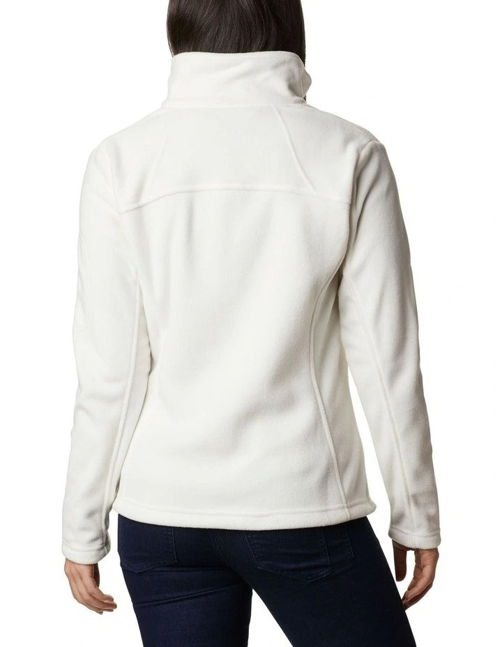 Columbia Fast Trek II Fleece Jacket in Sea Salt with zip pockets and lightweight microfleece