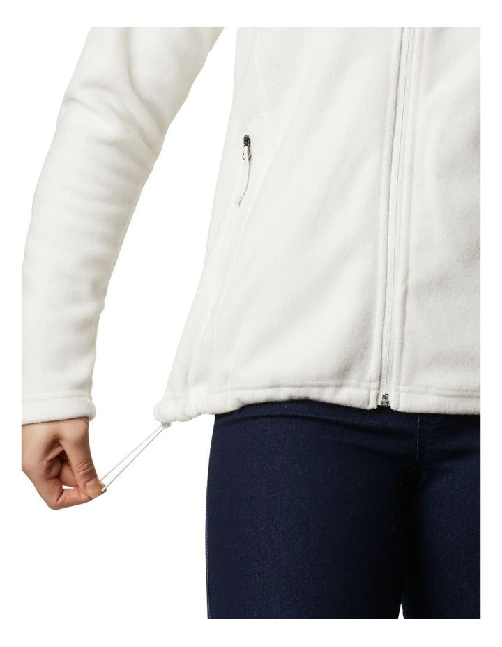 Columbia Fast Trek II Fleece Jacket in Sea Salt with zip pockets and lightweight microfleece