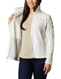 Columbia Fast Trek II Fleece Jacket in Sea Salt with zip pockets and lightweight microfleece