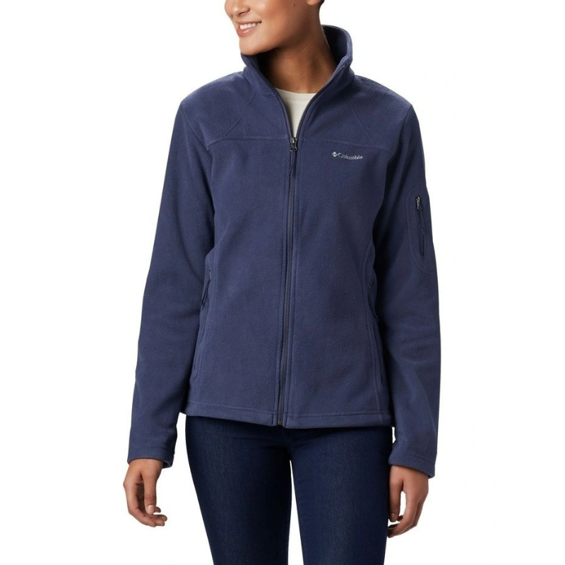 Columbia Fast Trek II Fleece Jacket in Nocturnal with zippered hand pockets and adjustable hem