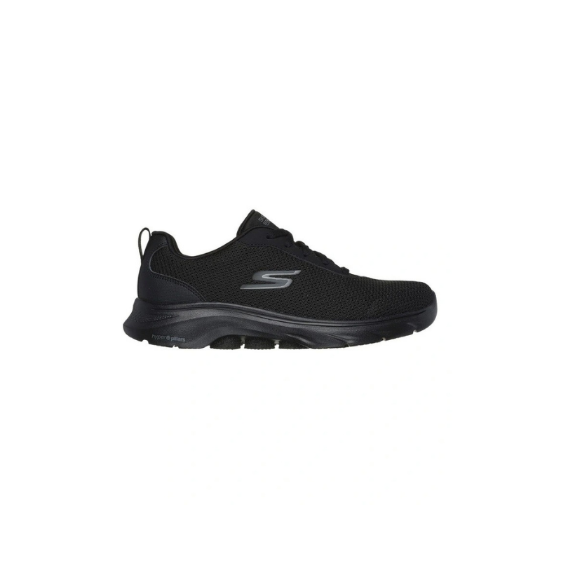 Skechers Go Walk 7 Clear Path Sneakers in Black with lightweight cushioning and breathable comfort for everyday walking