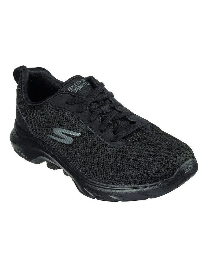 Skechers Go Walk 7 Clear Path Sneakers in Black with lightweight cushioning and breathable comfort for everyday walking