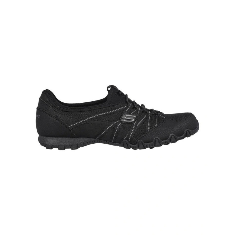 Skechers Relaxed Fit Bikers Lite Relive Shoes in Black - casual slip-on sneakers with cushioned comfort