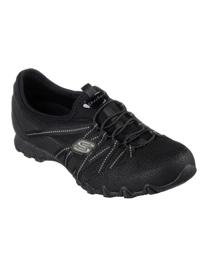 Skechers Relaxed Fit Bikers Lite Relive Shoes in Black - casual slip-on sneakers with cushioned comfort