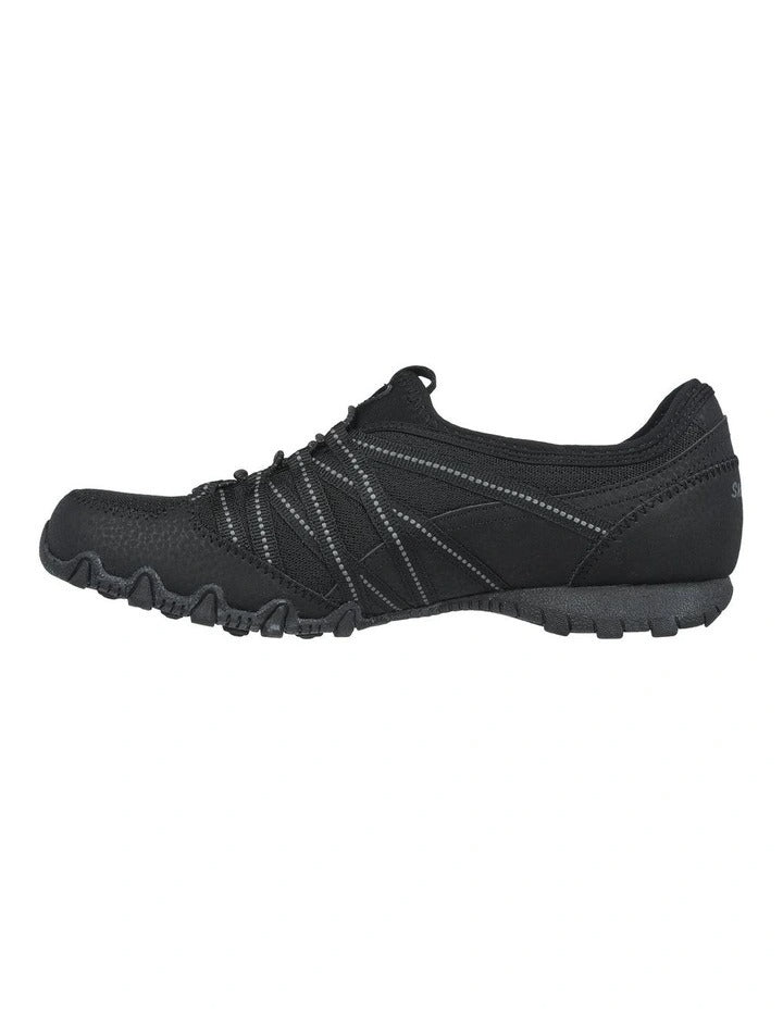 Skechers Relaxed Fit Bikers Lite Relive Shoes in Black - casual slip-on sneakers with cushioned comfort