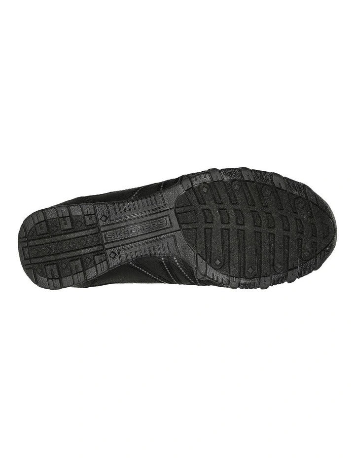 Skechers Relaxed Fit Bikers Lite Relive Shoes in Black - casual slip-on sneakers with cushioned comfort