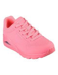 Skechers CRL Uno Stand On Air Shoes in Orange - cushioned sporty sneakers with visible air midsole