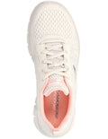 Skechers Track New Staple Shoes in Natural Pink with lightweight cushioning and sporty design
