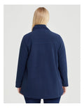 Women’s plus size navy polar fleece 1/2 zip top