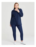 Women’s plus size navy polar fleece 1/2 zip top