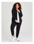 Taking Shape Polar Fleece Zip Front Jacket in Black with zip closure and side pockets