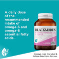 Blackmores Evening Primrose Oil + Fish Oil Capsules 100 pack, featuring a combination of evening primrose oil and fish oil for healthy skin and overall wellness.