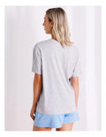 Chloe & Lola Women's Loungewear Relaxed Boxy T-Shirt in Grey Marle