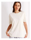 Chloe & Lola oversized crew neck top in soft modal-cotton blend.