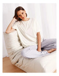 Chloe & Lola oversized crew neck top in soft modal-cotton blend.