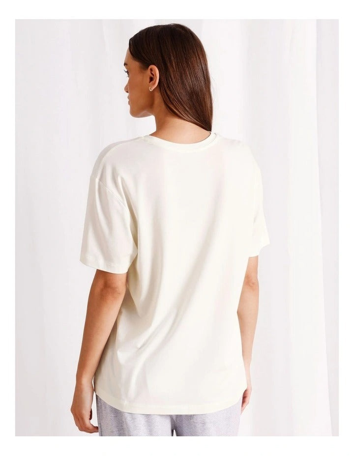 Chloe & Lola oversized crew neck top in soft modal-cotton blend.