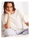 Chloe & Lola oversized crew neck top in soft modal-cotton blend.
