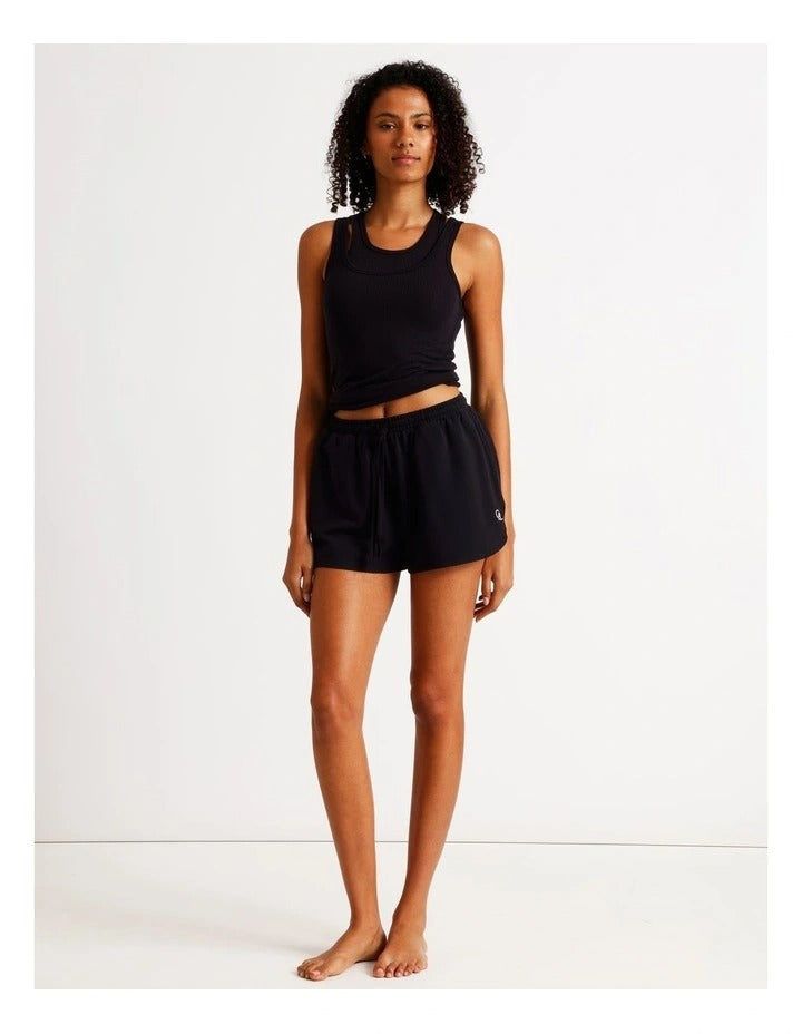 Chloe & Lola relaxed fit pants with elasticated waist, made from cotton-modal blend. Model is 177cm (5'8), size 8. Available in multiple colors, exclusive to Myer.