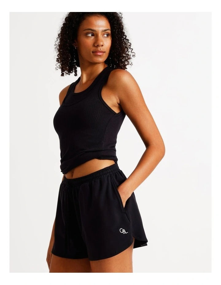Chloe & Lola relaxed fit pants with elasticated waist, made from cotton-modal blend. Model is 177cm (5'8), size 8. Available in multiple colors, exclusive to Myer.