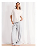 Relaxed fit loungewear top with crew neck