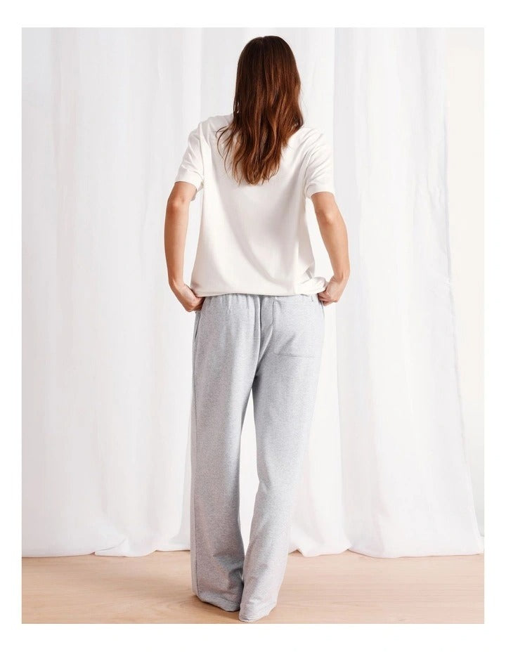 Relaxed fit loungewear top with crew neck