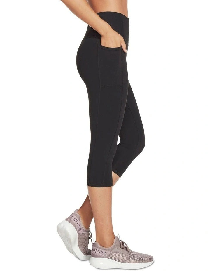 Skechers Diamond Status High Waisted Midcalf Legging W2CP26 BLK