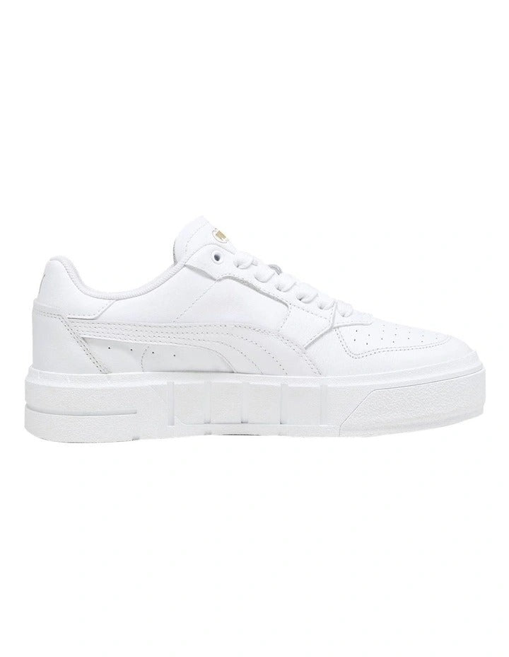 Puma Cali Court Women’s Sneakers with leather and synthetic upper, flat sole, and sporty streetwear design in a classic court-inspired silhouette.