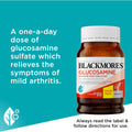 Blackmores Glucosamine Sulfate 1500mg Joint Health Vitamin Tablets 150 pack bottle on white background promoting joint mobility and cartilage support.