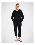 Rockwear Travel Half Zip Hoodie in Black, women's relaxed fit hoodie with side pockets and ultra-smooth fabric, perfect for travel and everyday wear.