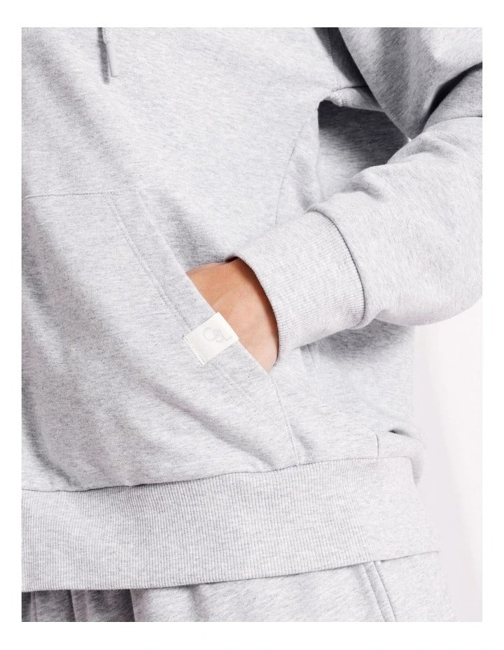 Chloe & Lola Loungewear Double Zip Hoodie in soft cotton-modal blend, featuring a hood, long sleeves, and zip fastening. Ideal for lounging or layering.