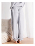 Chloe & Lola grey marle loungewear cuffed sweat pants with elasticated waistband, drawstring waist, and functional pockets