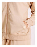 Chloe & Lola Loungewear Double Zip Hoodie in soft cotton-modal blend, featuring a hood, long sleeves, and zip fastening.