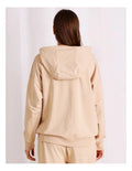 Chloe & Lola Loungewear Double Zip Hoodie in soft cotton-modal blend, featuring a hood, long sleeves, and zip fastening.