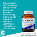 Blackmores Multivitamins for 50+ sustained release tablets 60 pack bottle – daily multivitamin supplement for adults over 50 supporting energy, immunity, and wellbeing.