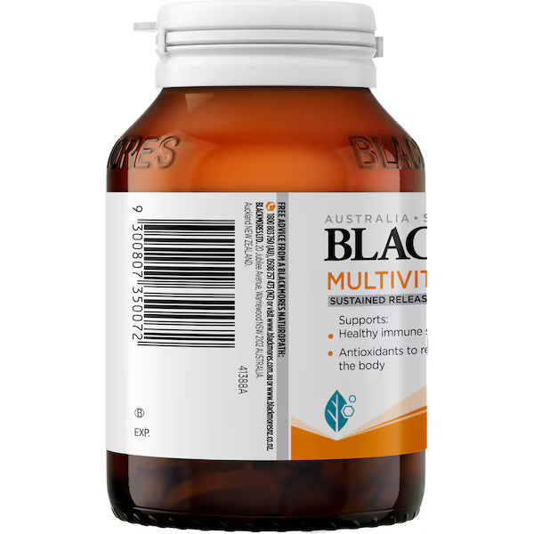 Blackmores Multivitamin + Antioxidants Sustained Release Tablets 125 pack — daily multivitamin supplement for energy, immunity, and overall wellbeing.