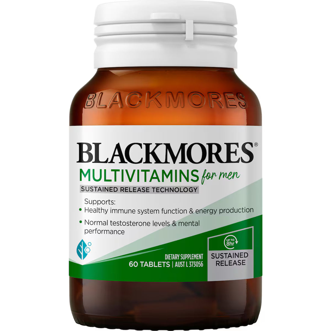 Blackmores Multivitamins For Men tablets 60 pack bottle, men’s daily health supplement, energy and vitality support.