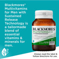 Blackmores Multivitamins For Men tablets 60 pack bottle, men’s daily health supplement, energy and vitality support.