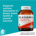Blackmores Total Calcium Magnesium + D3 Bone Health Vitamin Tablets 125 pack — premium bone health supplement with calcium, magnesium, and vitamin D3 for strong bones and muscle support.