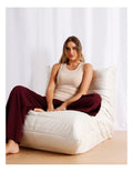 Chloe & Lola Loungewear Double Layer Tan in soft polyester fabric, featuring sleeveless design and round neck.