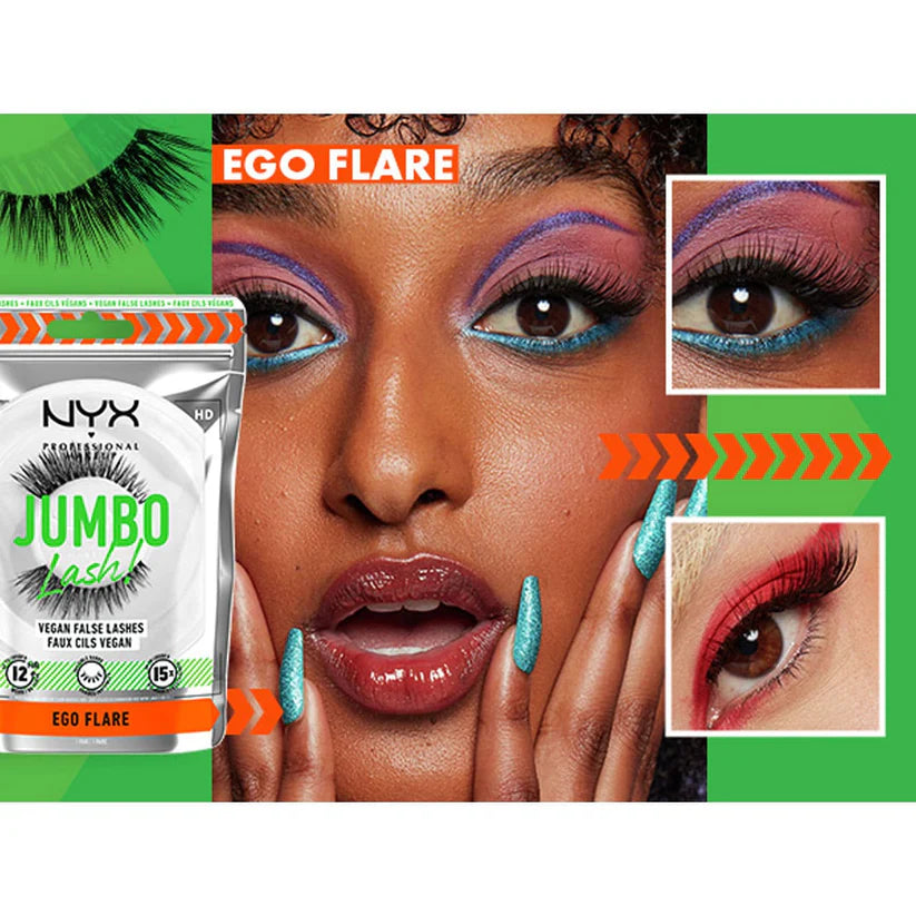 NYX Jumbo Lash Vegan False Lashes Reusable with Case Ego Flare