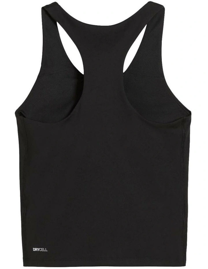 Puma Train All Day Essential 2-in-1 Women’s Tank with moisture-wicking dryCELL technology, 85% recycled polyester, 15% elastane