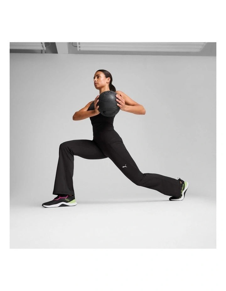 Puma Wardrobe Essentials Sweatpants high-rise bootcut with dryCell technology, recycled polyester, and side pockets