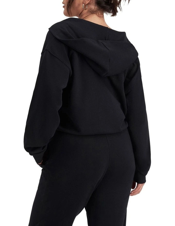 Women's Sweats Cotton Zip Hoodie with double-lined hood, kanga pockets, ribbed cuffs and hem, soft French terry cotton.