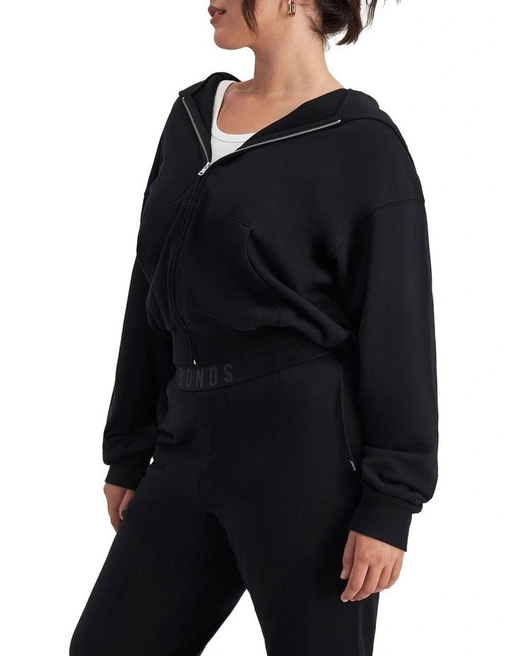 Women's Sweats Cotton Zip Hoodie with double-lined hood, kanga pockets, ribbed cuffs and hem, soft French terry cotton.