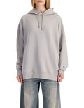 Side view Champion seamless rib mini crop in grey